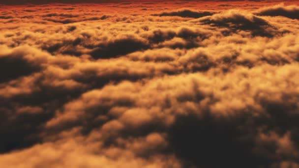 Dessus Des Nuages Coucher Soleil — Video