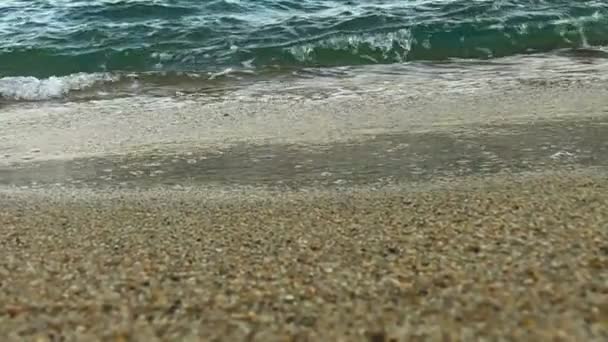 波在海滩宏 — 图库视频影像