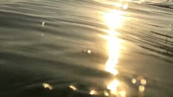 Západ Slunce Moři Vlna — Stock video