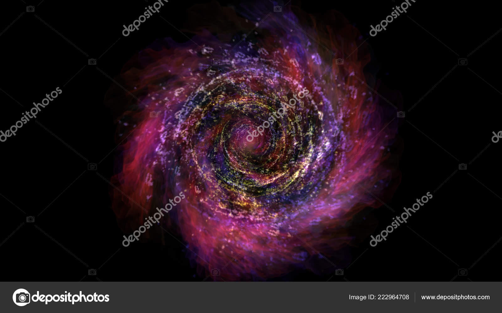 Colorful Galaxy Math Background