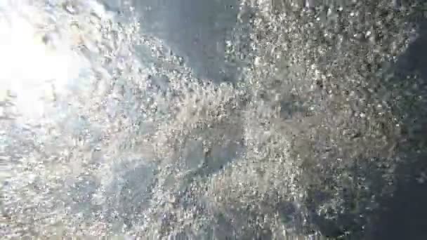 水慢动作中的气泡 — 图库视频影像