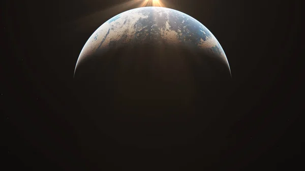 Salida Del Sol Órbita Del Planeta —  Fotos de Stock