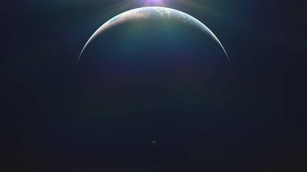 Gezegen Yörüngeden Gündoğumu — Stok fotoğraf