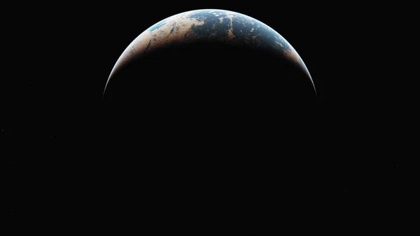 Ανατολή Του Ηλίου Από Την Τροχιά Του Πλανήτη — Φωτογραφία Αρχείου