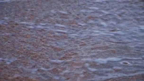 Пляжная Волна Макро Медленная — стоковое видео