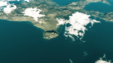 Yukarıda 4 k Adaları üzerinde uçmak