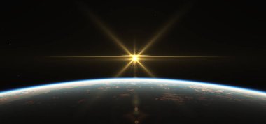 gezegen yörüngeden gündoğumu