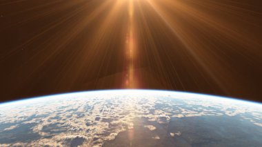 gezegen yörüngeden gündoğumu