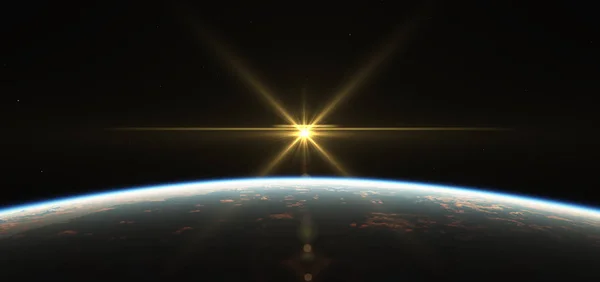 gezegen yörüngeden gündoğumu