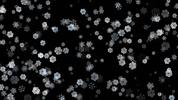 Snöflingor Abstrakta Bakgrunder — Stockfoto
