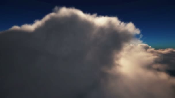 Vliegen Boven Wolken Zonsondergang — Stockvideo