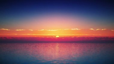 Okyanusu üzerinden altın gündoğumu