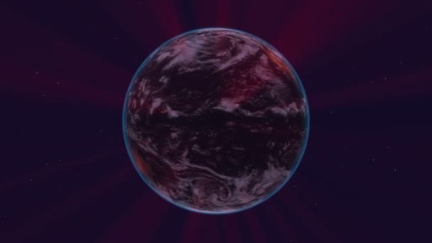 Earth Yörünge Gece — Stok video