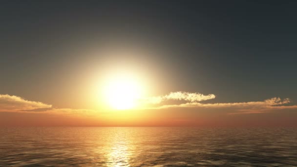 金色的日落在海4K — 图库视频影像