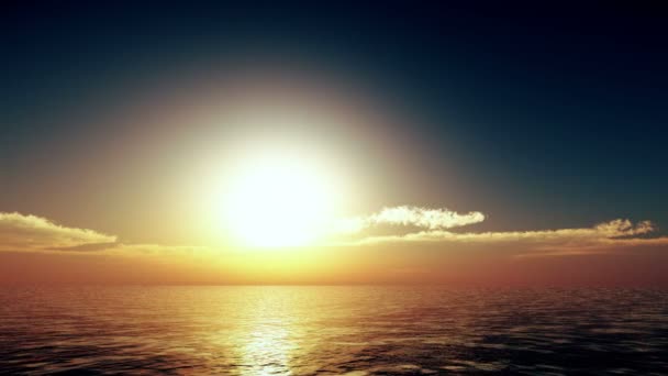 coucher de soleil doré sur la mer 4k 