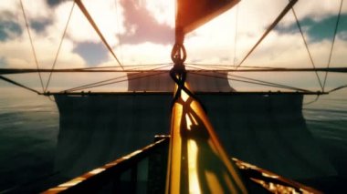 Eski gemi float denizde 4k