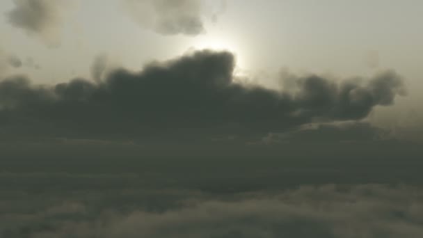 暗い雲夕焼け — ストック動画
