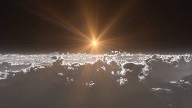 Stratosfer bulutlar soyut yukarıda