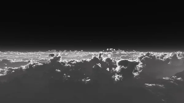 云之上的平流层抽象 — 图库照片