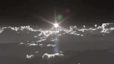 Stratosfer bulutlar soyut yukarıda