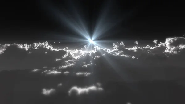 Стратосфера Над Облаками Абстрактная — стоковое фото