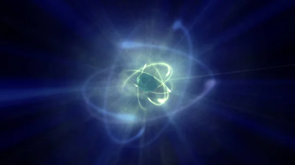 Atom Modeli Yörünge Soyut — Stok fotoğraf
