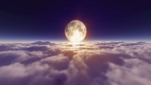 Visul Zboară Nori Lună — Videoclip de stoc