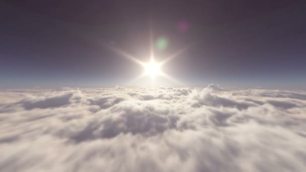 雲夕焼け太陽光線の上 — ストック動画