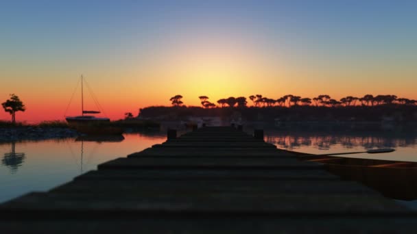 Blue Bay Ηλιοβασίλεμα — Αρχείο Βίντεο