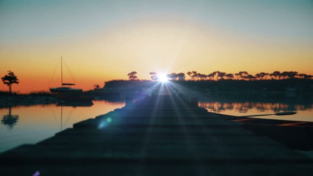 Coucher Soleil Baie Bleue — Video