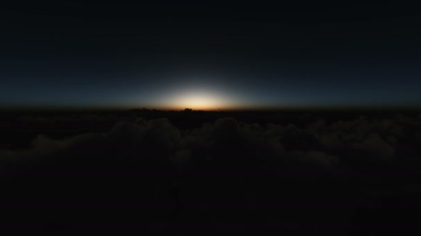 Voar Nascer Sol Nuvens — Vídeo de Stock