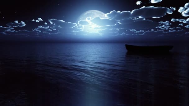 petit bateau pleine lune 
