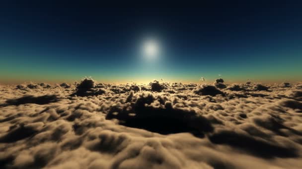 au-dessus des nuages coucher de soleil 4k 