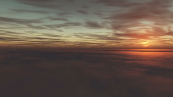 Yukarıda Günbatımı Bulutlar — Stok video