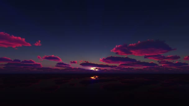 日出在平静的大海4K — 图库视频影像