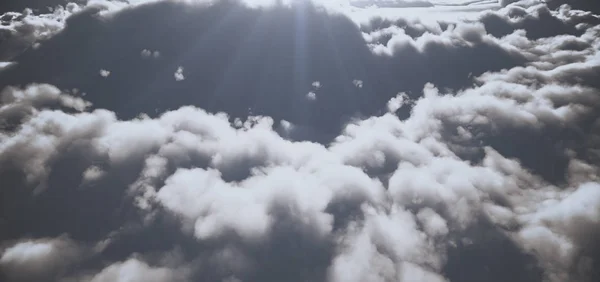 Flay Sobre Nubes Abstractas — Foto de Stock