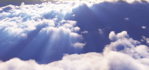 Flay Über Wolken Abstrakt — Stockfoto