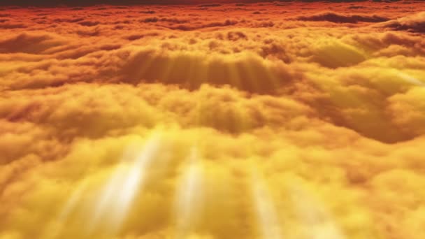 Sonnenuntergang Über Wolken Landschaft — Stockvideo