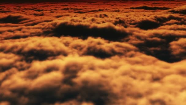 Puesta Sol Sobre Nubes Paisaje — Vídeos de Stock