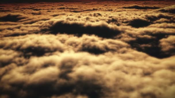 Puesta Sol Sobre Nubes Paisaje — Vídeo de stock