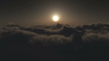Yukarıda bulutlar 4k Fly