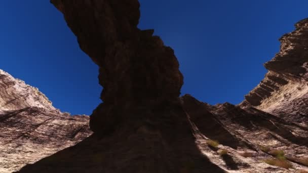 峡谷石头自然桥梁4K — 图库视频影像