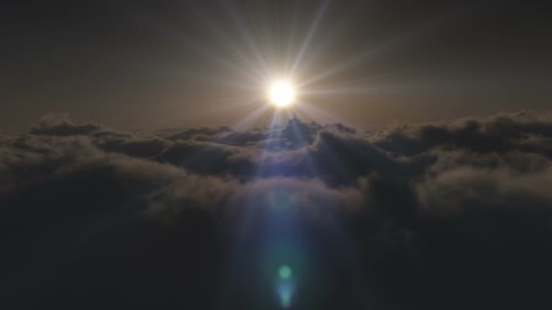 Einfliegen Über Wolken — Stockvideo