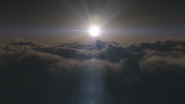 Volar Por Encima Las Nubes — Vídeo de stock