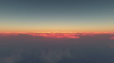 Bulutlarda günbatımı 4 k sinek