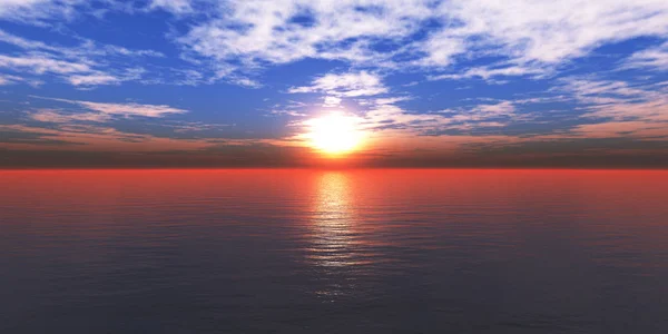 Let Sunset Oceán Krajina — Stock fotografie