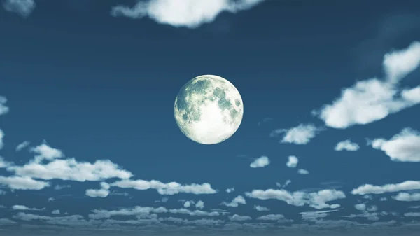 Лунная Ночь Небо Облака — стоковое фото