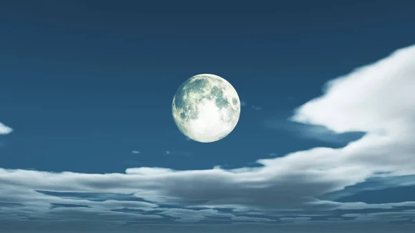 Moon Night Sky Clouds — Stock Photo, Image