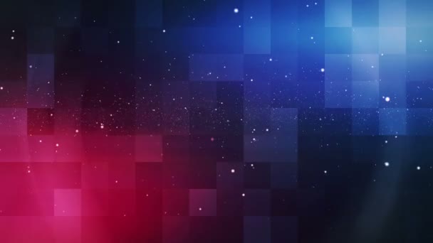 Vesmír Abstraktní Částice Červená Modrá — Stock video