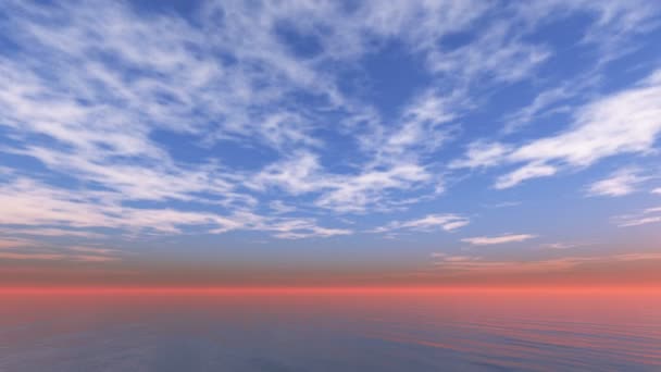 海の風景に沈む夕日 — ストック動画
